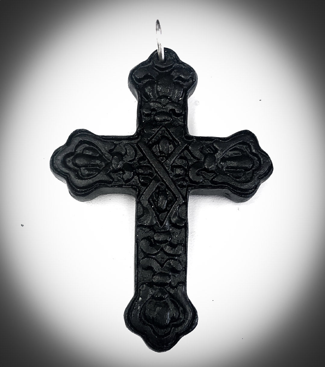 Celluloid Victorian Mourning Cross